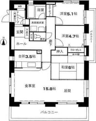 けやき通り北十番館の物件間取画像